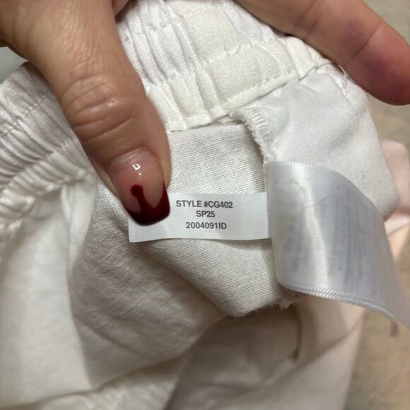 J.Crew Linen Blend Wide-Leg Drawstring Pants White Relaxed Fit NWOT Size 6 - Picture 6 of 6